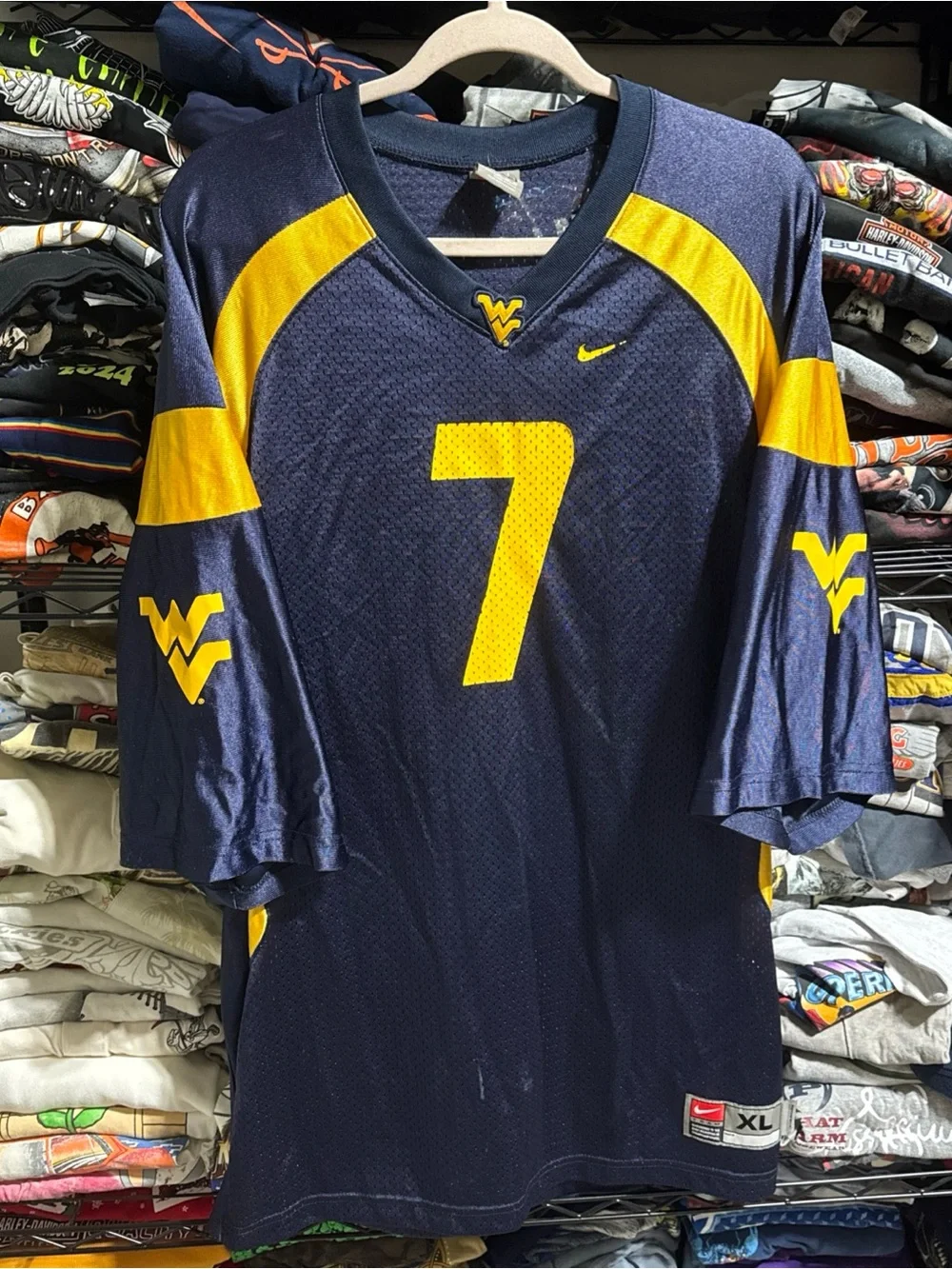 Vintage Nike West Virginia #7 Football Jersey Size Xl